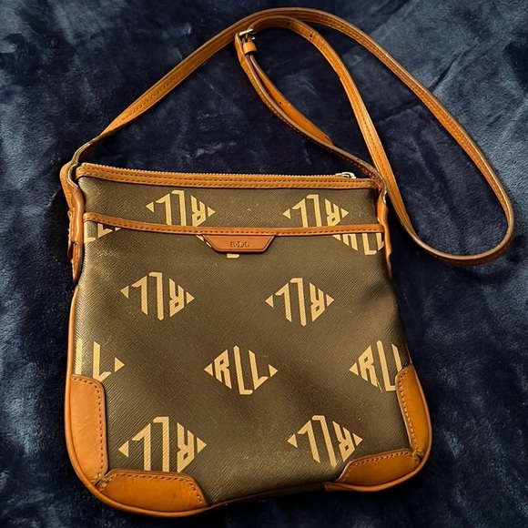 SOLD-Vintage Leather Ralph Lauren crossbody bag - Picture 1 of 7